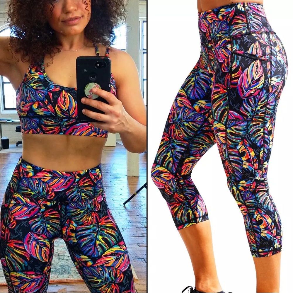 Constantly Varied Gear Tropic Like It's Hot Leggings Capri Size Small